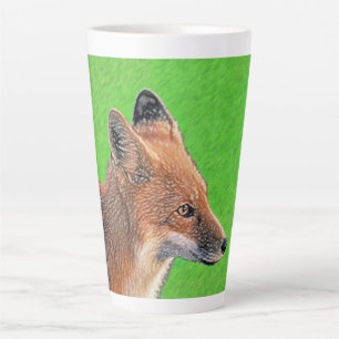 Red Fox Painting - Original Wildlife Art Latte Mug