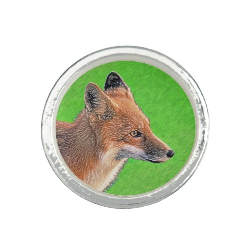 Red Fox Painting _ Original Wildlife Art Ring