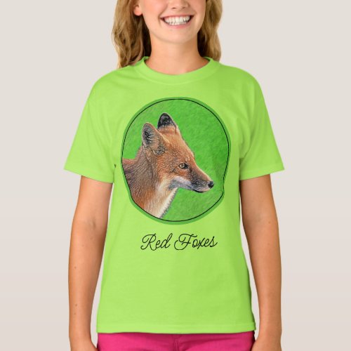Red Fox Painting _ Original Wildlife Art T_Shirt
