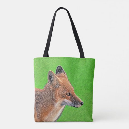 Red Fox Painting _ Original Wildlife Art Tote Bag