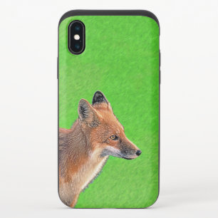 Red Fox Painting - Original Wildlife Art iPhone X Slider Case