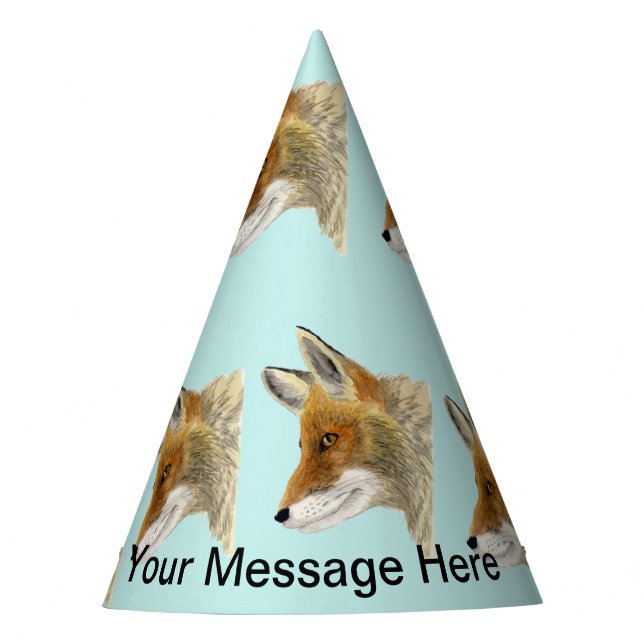Red Fox Party Hat (Front)