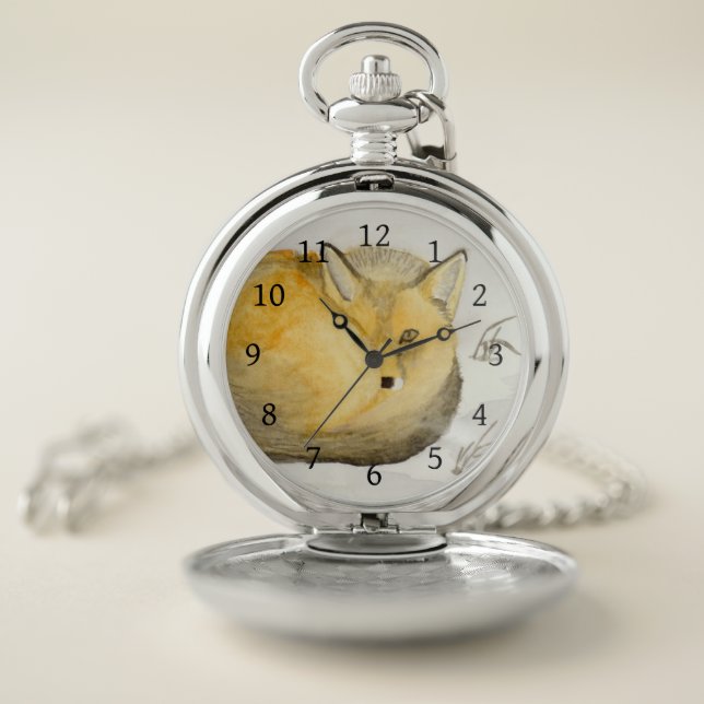 Red Fox Pocket Watch (Inside)