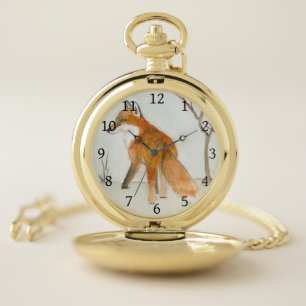 Red Fox Pocket Watch