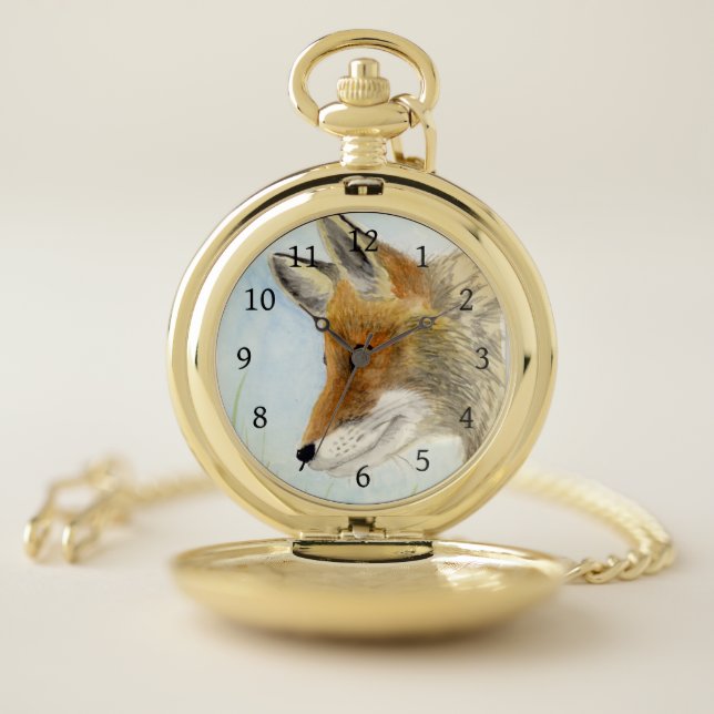 Red Fox Pocket Watch (Inside)