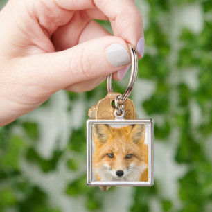 Red Fox Portrait Keychain