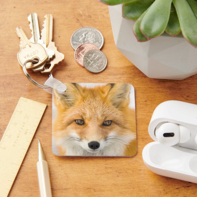 Red Fox Portrait Keychain (Desk)