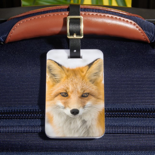 Red Fox Portrait Luggage Tag (Front Insitu 2)