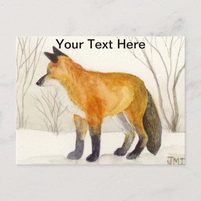 Red Fox Postcard (Front)