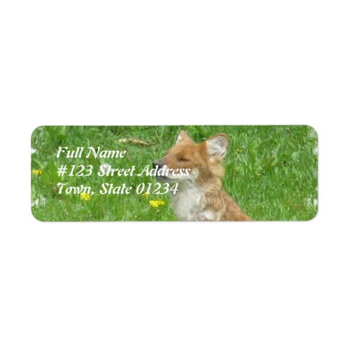 Red Fox Return Address Label