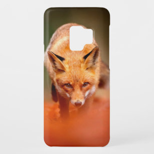 Red fox running on orange autumn leaves. Cute Red  Case-Mate Samsung Galaxy S9 Case