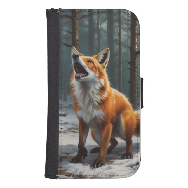 Red Fox Samsung Galaxy Wallet Case (Front)