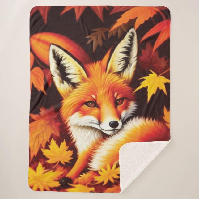 Red Fox Sherpa Blanket (Front)