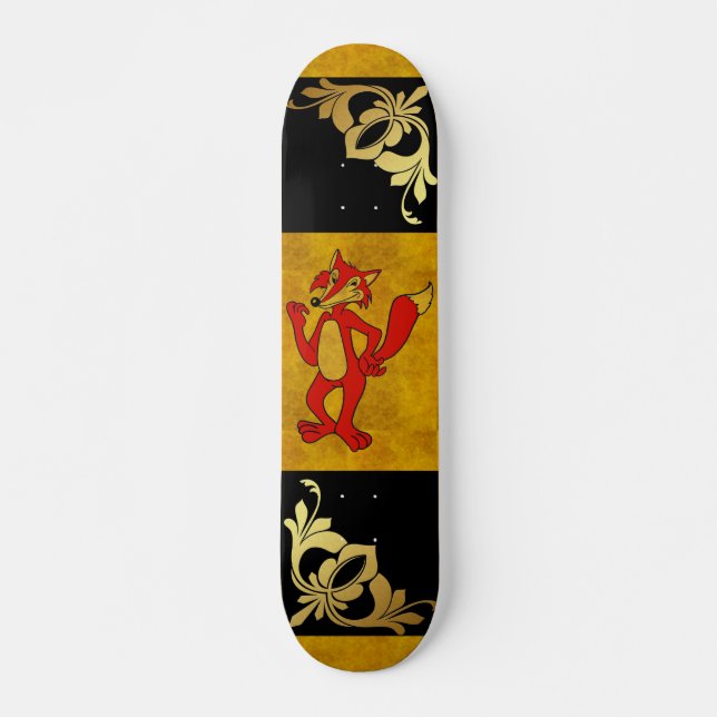 Red Fox Skateboard Deck (Front)