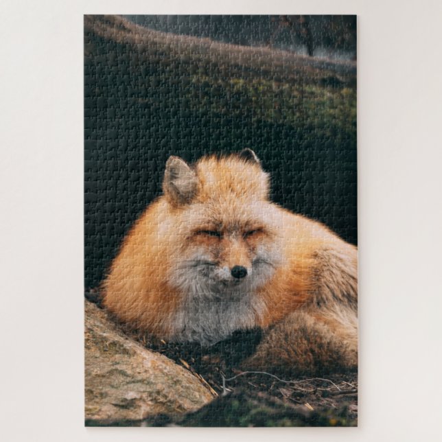 Red Fox Sleeping Jigsaw Puzzle (Vertical)