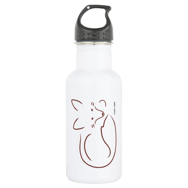 Red Fox Stainless Steel Water Bottle (Front)