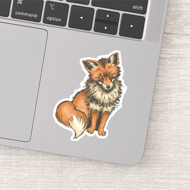 Red Fox Sticker (Detail)
