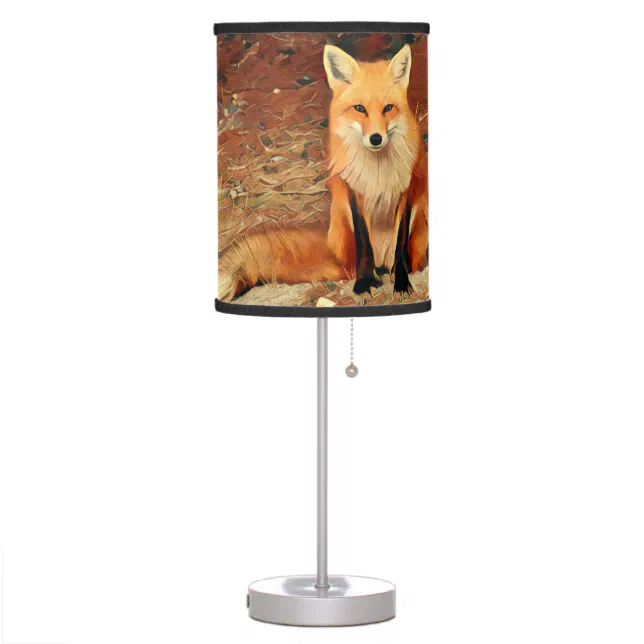 Red Fox Table Lamp Zazzle