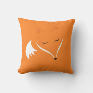 Red fox throw pillow