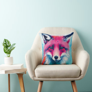 Red Fox Throw Pillow
