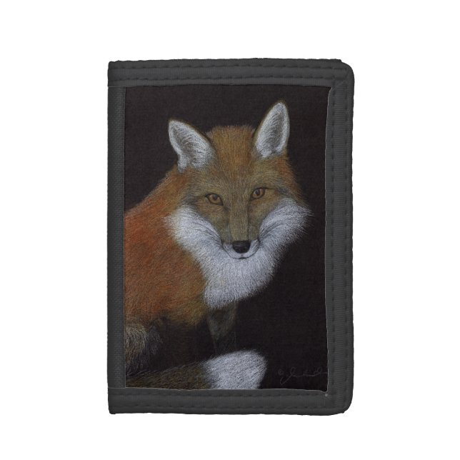 Red Fox Trifold Wallet (Front Vertical)