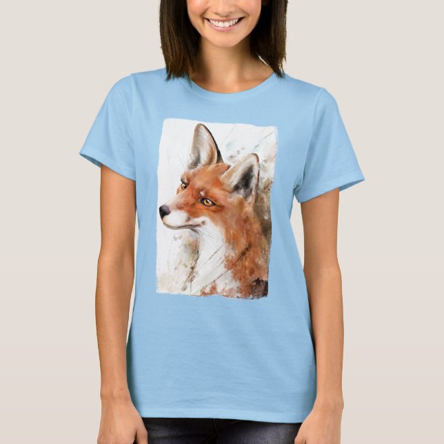Red Fox Wall Art Forest animal T-Shirt (Front)