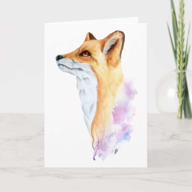 Fox Card Fox Portrait Note Cards Set of 6 Blank with envelopes