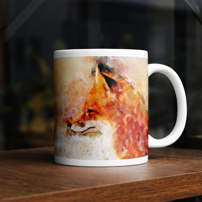 Red Fox Watercolor Portrait 03 Coffee Mug (Creator Uploaded)