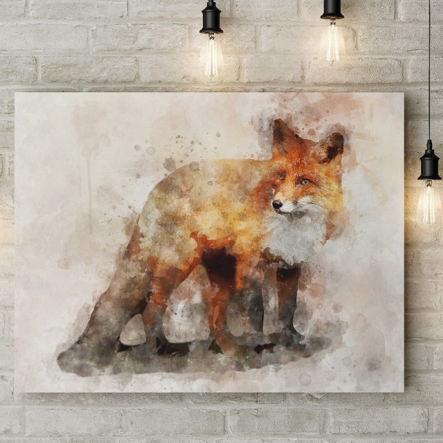 Red Fox Watercolor Portrait 04 Photo Print (Creator Uploaded)