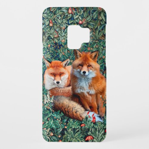 RED FOXES AMONG GREENERY FOLIAGE AND FLOWERS Case_Mate SAMSUNG GALAXY S9 CASE