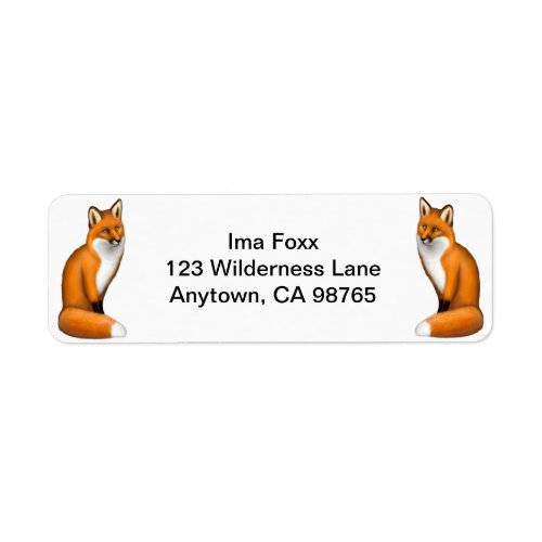 Red Foxes Customizable Label