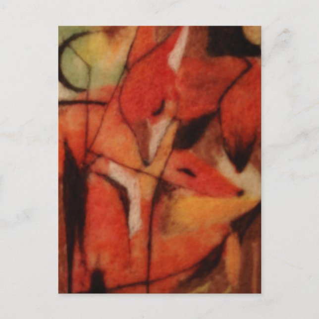 Red Foxes Postcard (Front)