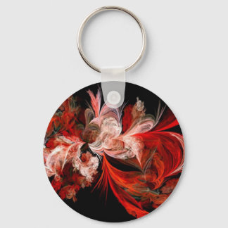 Red Fractal Keychain