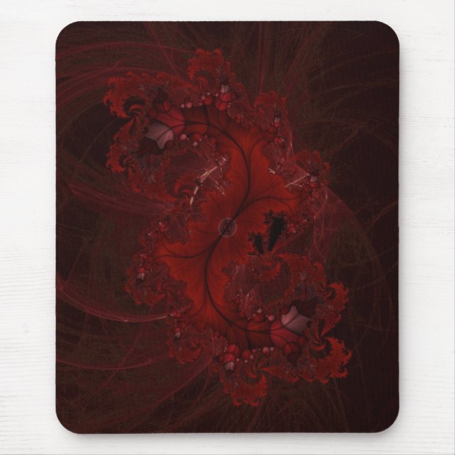 Red Fractal mousepad (Front)