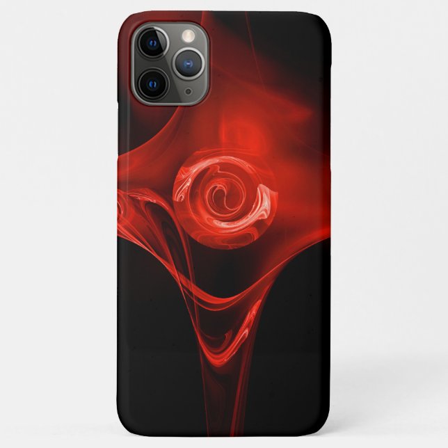 RED FRACTAL ROSE Case-Mate iPhone CASE (Back)