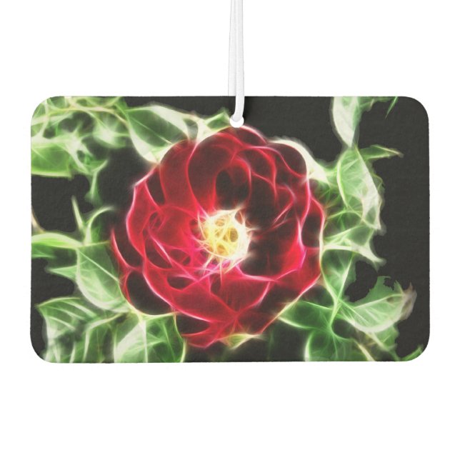 Red fractalius rose air freshener (Front)