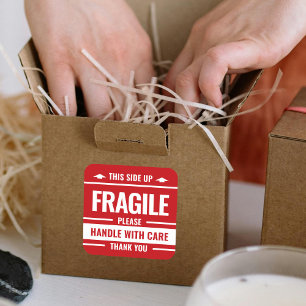 Red Fragile Label Shipping Warning Sticker