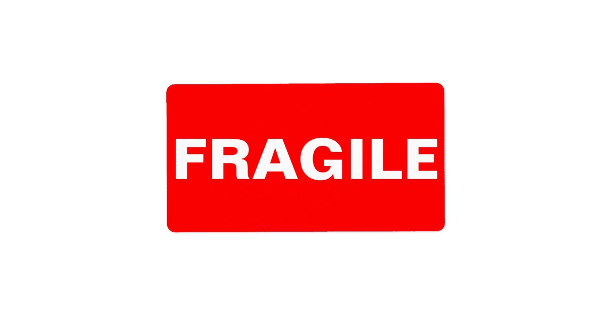 red fragile shipping label zazzle com red label shipping