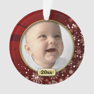Red Frame Baby's 1st Christmas Ornament