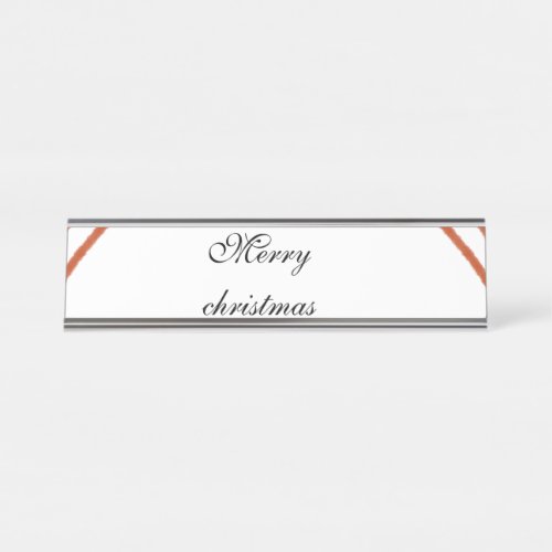 Red frame watercolor merry Christmas dd your name  Desk Name Plate