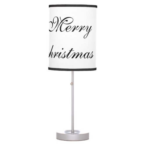 Red frame watercolor merry Christmas dd your name  Table Lamp