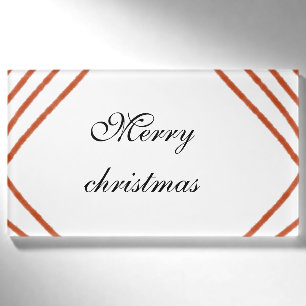 Red frame watercolor merry Christmas dd your name  Tag