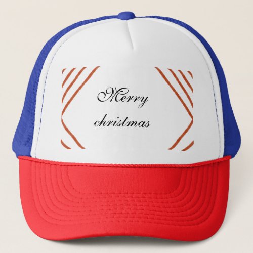 Red frame watercolor merry Christmas dd your name  Trucker Hat