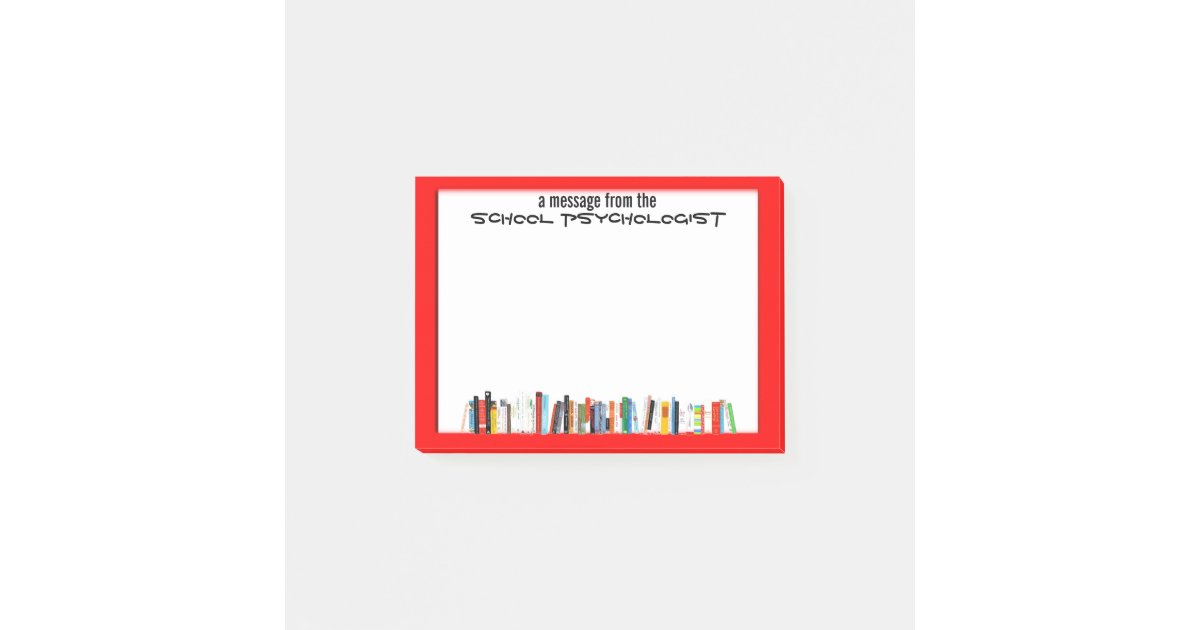 Red Framed School Psychologist's Sticky Notes | Zazzle.com