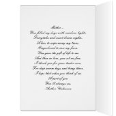 Red France Libre Rose Mother's Day card with poem (Inside (Left))