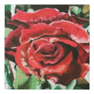 "Red France Romance" by AlarsenArtist Faux Canvas Print