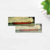 Red Freighter Illustration Tiny Bookmarks (Desk)