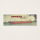Red Freighter Illustration Tiny Bookmarks (Back)