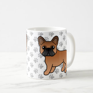 Red French Bulldog Cute Cartoon Dog Coffee Mug