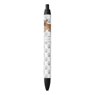 Red French Bulldog Cute Cartoon Dog &amp; Name Pen